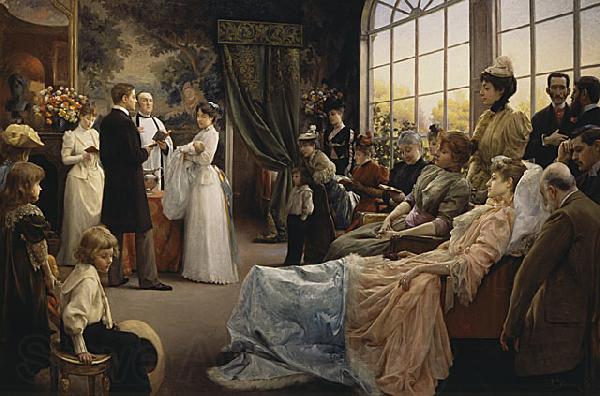 Julius LeBlanc Stewart The Baptism France oil painting art